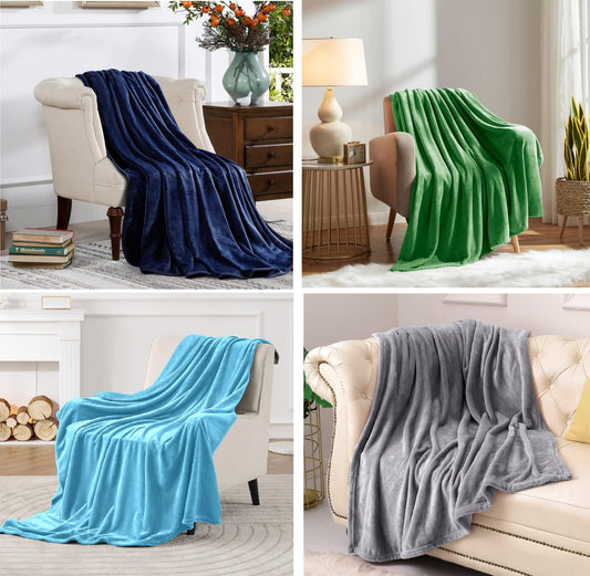 Cotton Soft & Cozy Warm Throw Fleece Blanket Size - 6 by 6 Feet