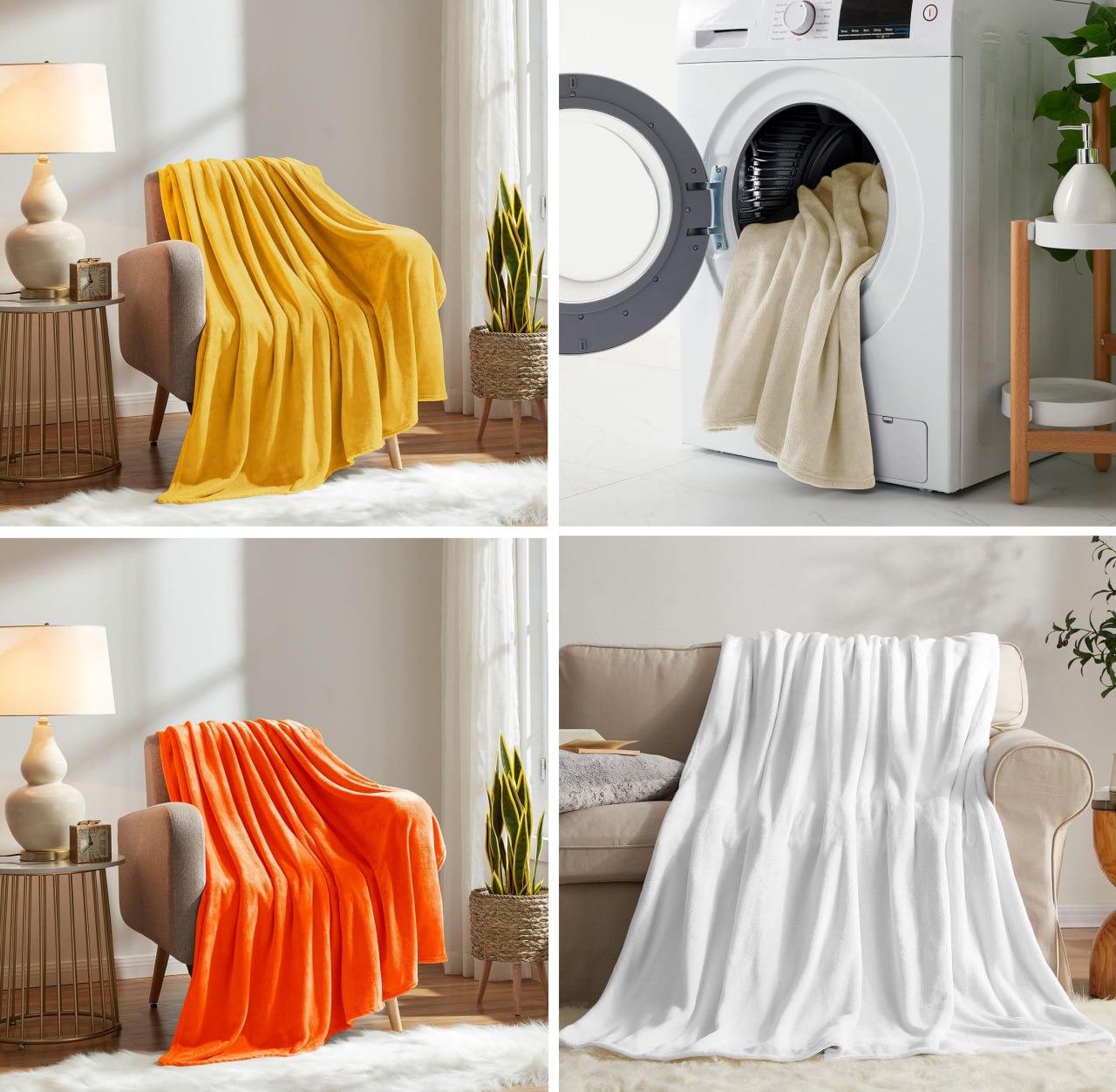 Cotton Soft & Cozy Warm Throw Fleece Blanket Size - 6 by 6 Feet