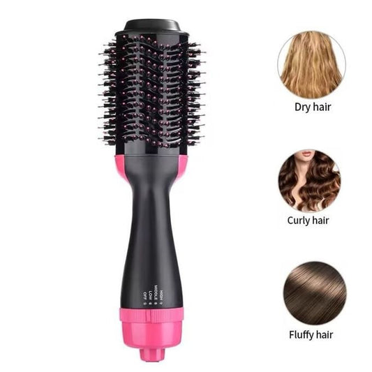 Hair Dryer Brush, 3-in-1Hot Air Straightener Curler Function, Hair Styler, Anti-Scald, Perfect Hot Air Brush for Women