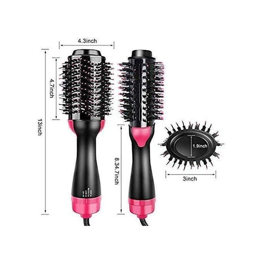Hair Dryer Brush, 3-in-1Hot Air Straightener Curler Function, Hair Styler, Anti-Scald, Perfect Hot Air Brush for Women