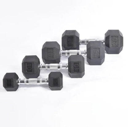 Body-Solid Rubber Coated Hexagon Dumbbells