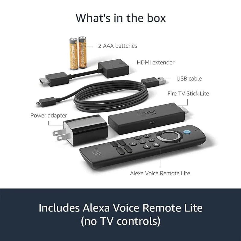 Amazon Fire TV Stick - Supports Wi-Fi 6, Alexa Voice, Remote (includes TV controls)