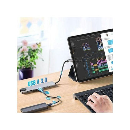 USB C Hub 8 in 1 Type 3.1 to 4K HDMI Adapter with Card Reader RJ45 SD/TF Card Reader PD Fast Charge for Laptop MacBook