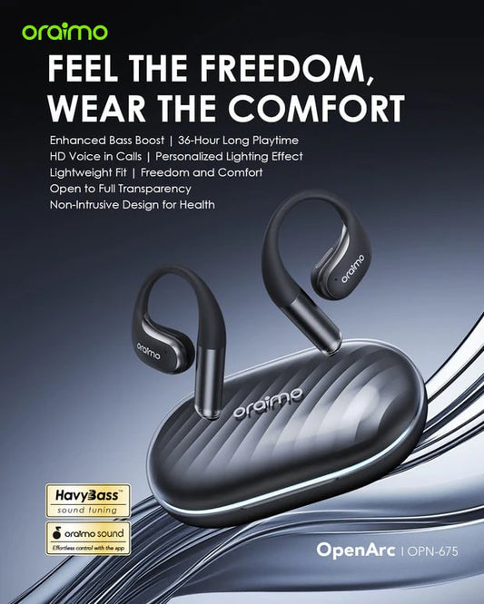 Oraimo OpenArc Open-Ear Wireless Earphones OPN-675 Earbuds