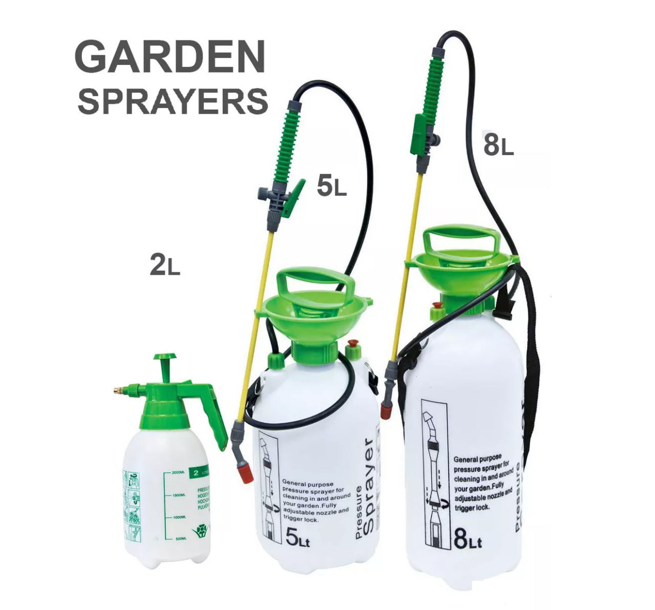 Garden Pressure Weed Spray Bottle Hand Pump Water Plant Sprayer