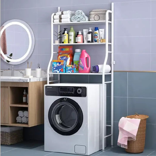 Over Washing Machine and Toilet Storage Rack 3-Tier Bathroom Laundry Shelf Organizer