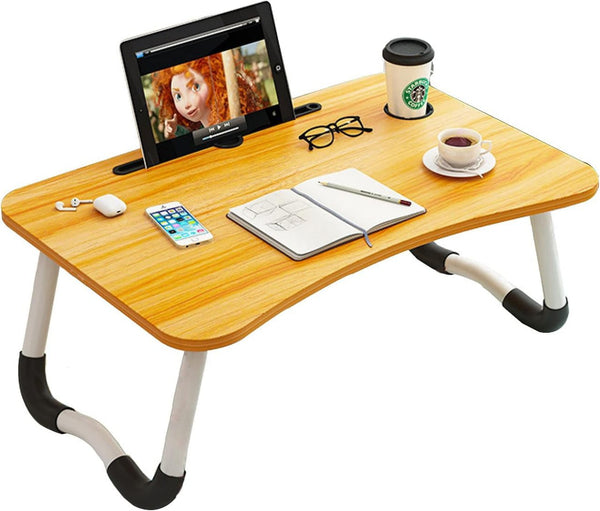 Laptop Bed And Desk Tray Holder With Cup Holder