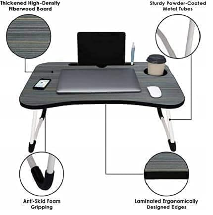 Laptop Bed And Desk Tray Holder With Cup Holder