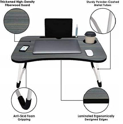 Laptop Bed And Desk Tray Holder With Cup Holder