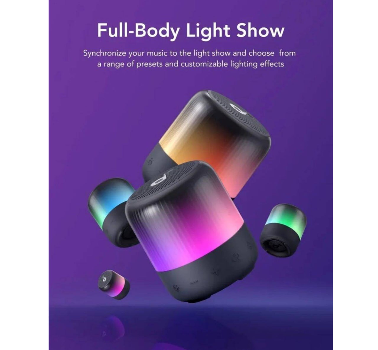 Anker Soundcore Glow Mini Portable Bluetooth 360⁰ sound and light Speaker