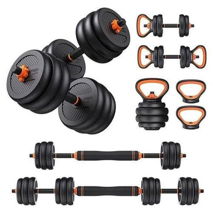 6-In-1 Dumbells With A Barbell And Kettlebells - Ultimate Home Gym Solution