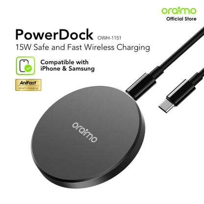 Oraimo Power Dock 15W Magnetic Wireless Charging Pad
