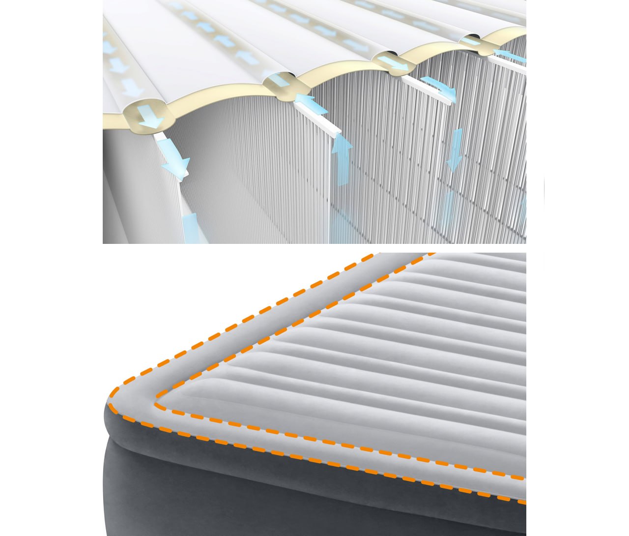 Dura-Beam Deluxe Series Comfort-Plush High-Rise Air Mattress Queen 203 x 152 x 56 cm