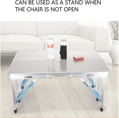 Camping Table Folding Camping Picnic Table with Seats/Umbrella Hole Support That Lightweight and Fold Up Card Suitcase Table Beach Picnic