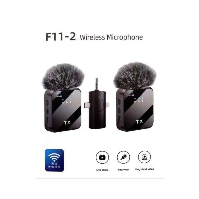 Wireless 3-in-1 Wireles Microphone System – Dual Lavalier Mics With Universal Transmitter