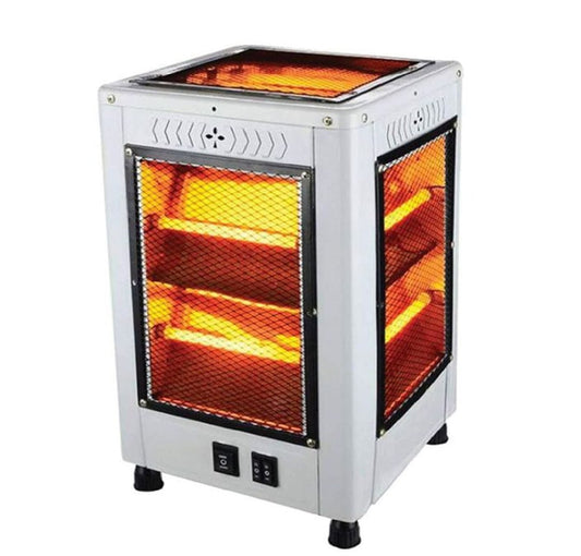Premier 2000W Quartz Room Heater With 5 Heating Sides, Wheels And Safety Handle