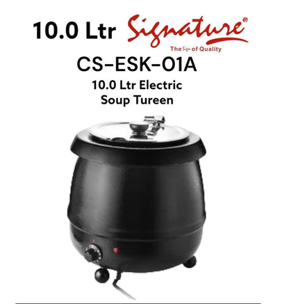 Signature Electric 10 Ltrs Stainless  Soup pot - 1000 Watts with 1 Year Warranty for Commercial & Home Use