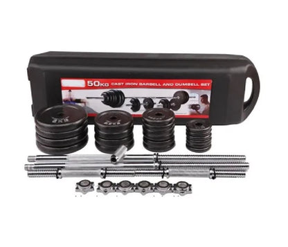 50 KG Barbell and Dumbbell Set