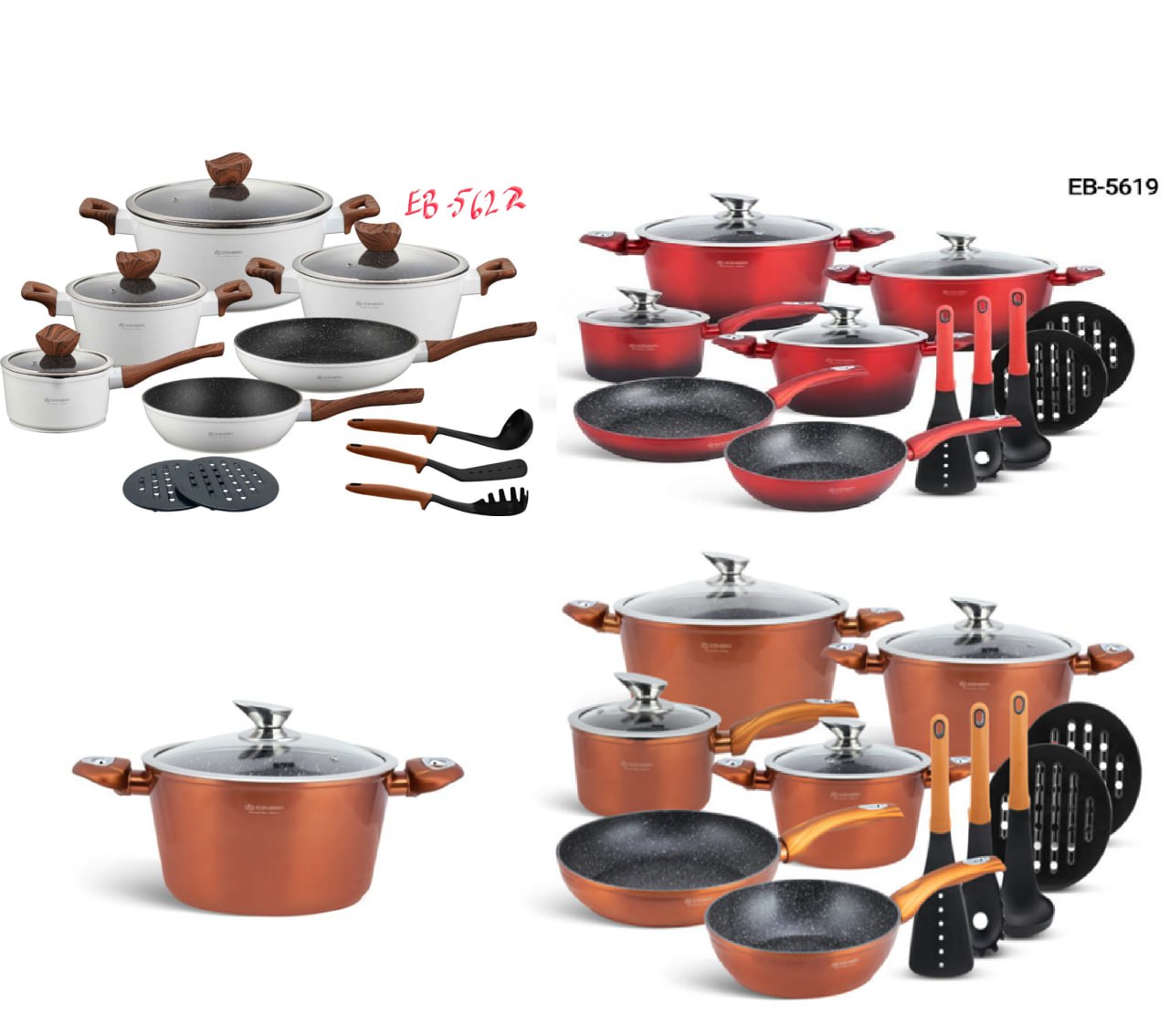 Edenberg Granite Cookware Set With Kitchen Tools 15Pcs