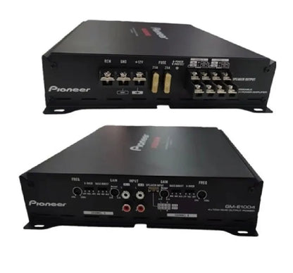 Pioneer GM-E1004 4-Channel Car Amplifier 1000W Max Heavy-Duty Car Power Amp with RCA Low/High Pass Filter 70W Output 10Hz–30kHz Frequency