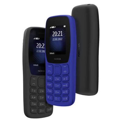 Nokia 105 Classic Africa Edition – 1.77″ Solid Modern Design Dual Sim FM Radio powered by 800 mAh Removable Battery