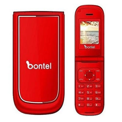 Bontel A225 Stylist Folding Phone Dual Sim, 1,000mAh - Red