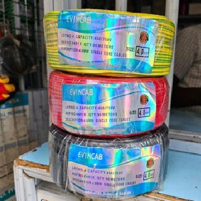 Evincab Single Core 2.5 MM Electrical cable, 90m Roll with Load Capacity of 450/750Volts
