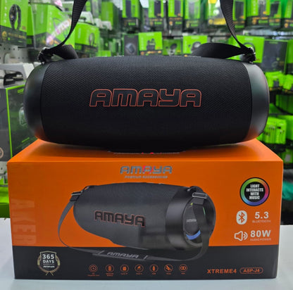 Amaya ASP-J4 Boom Box 80W Bluetooth Speaker with Shoulder strip for Outdoor and Party Fun
