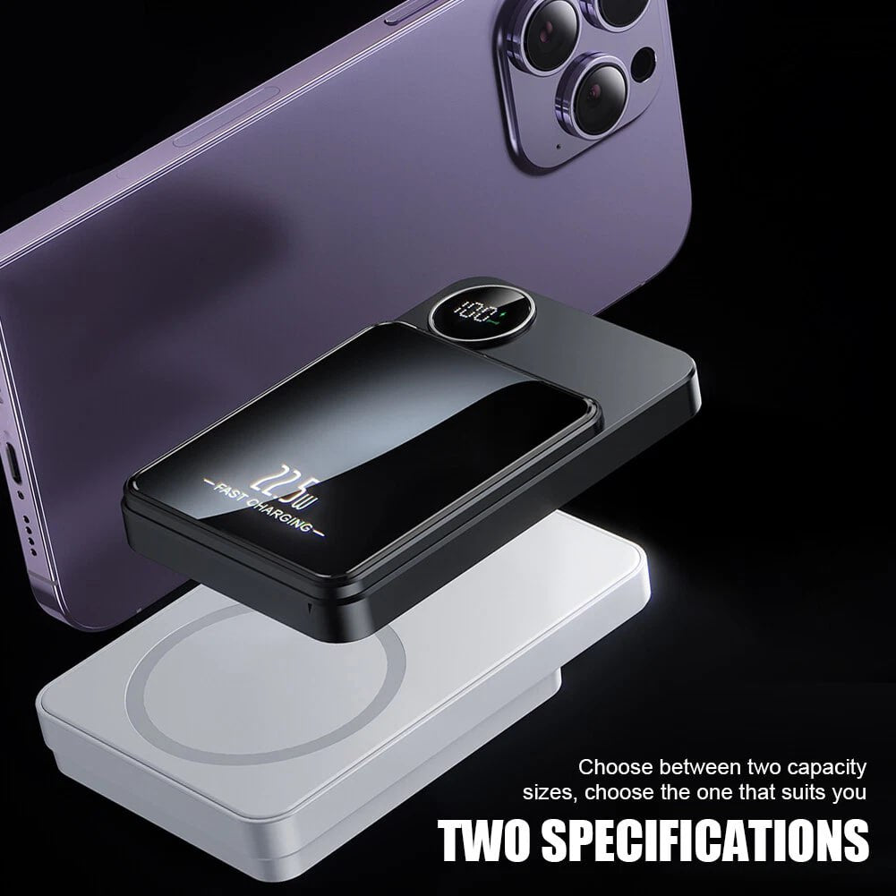 Magnetic 10000mAh 15W Power Bank Wireless Fast Charger External Portable Battery