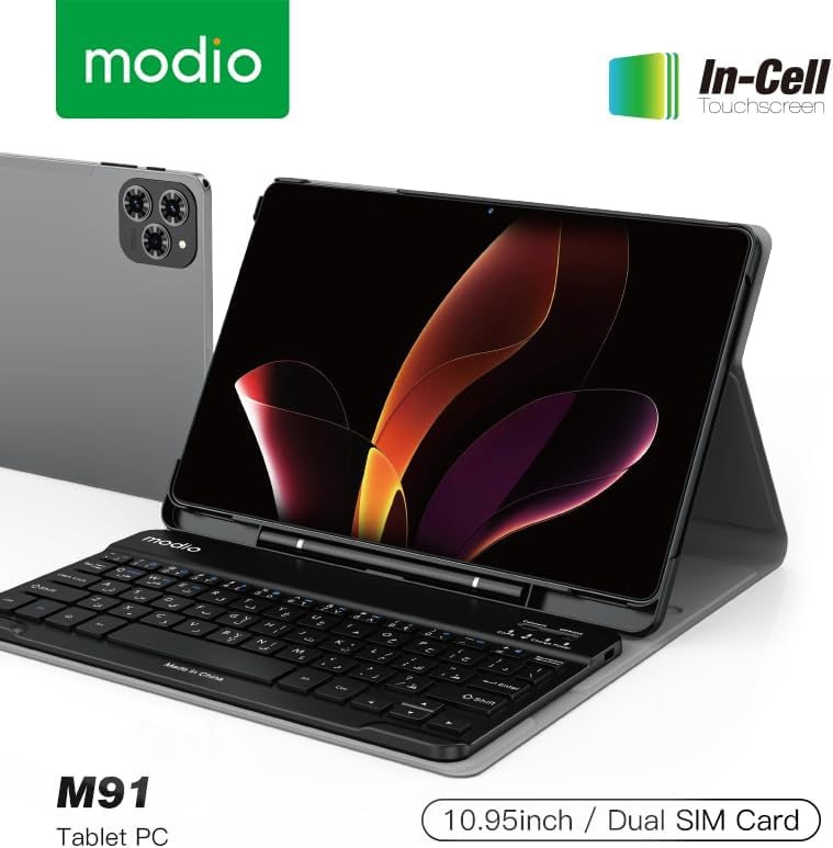 Modio M91 Tablet 10000MAH 512GB/12GB 10 Inch 5G With BT Keyboard, Touch Pen / Mouse