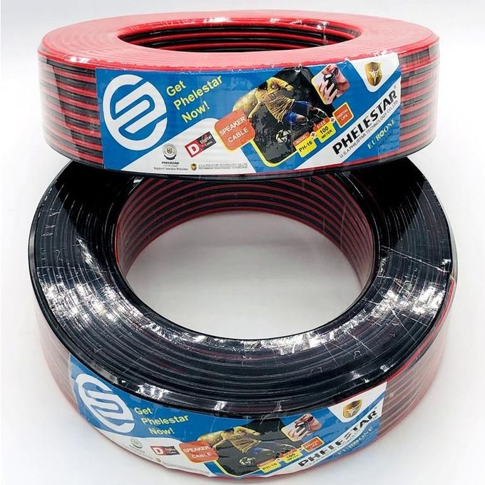 Heavy Gauge Phelistar Transparent Speaker Wire Speaker Cable 60Mtrs Roll-PH800