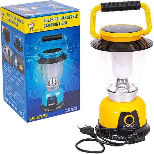 Solar Rechargeable Camping Lamp Lantern With LED