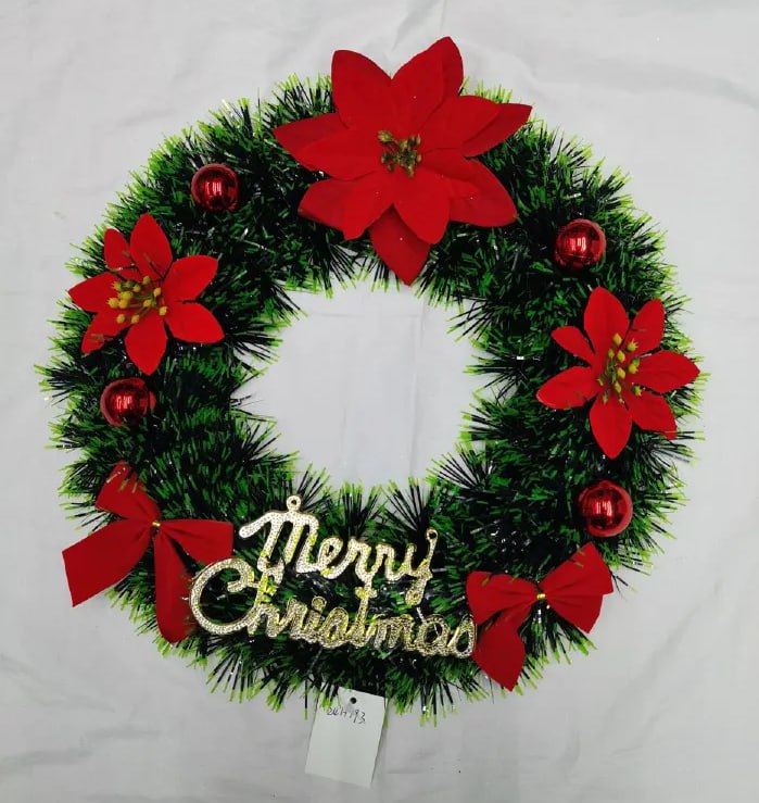 30CM Christmas Wreath for Front Door / Window with pine artificial garland