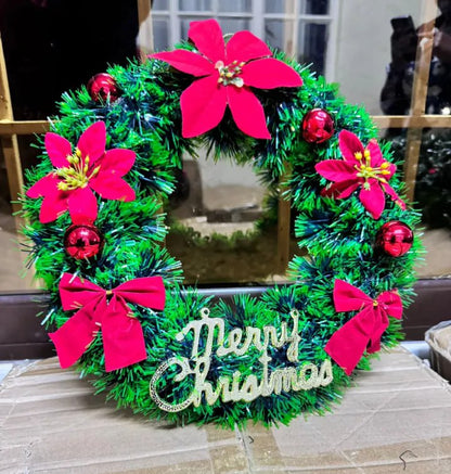 30CM Christmas Wreath for Front Door / Window with pine artificial garland