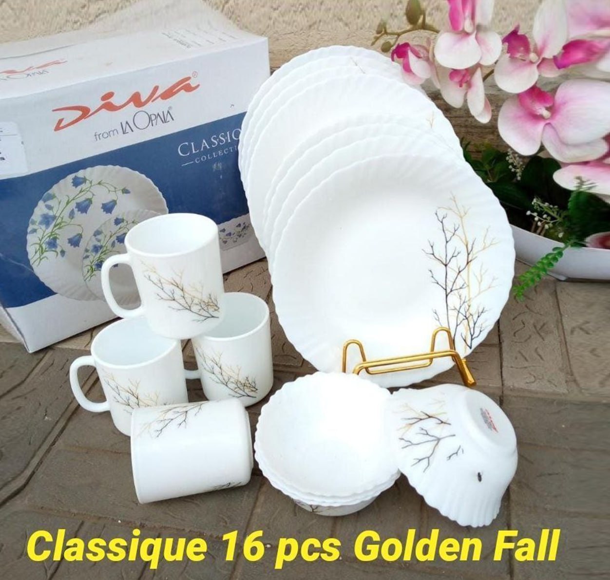 Diva 16 Pieces Classique Glass Dinner Set
