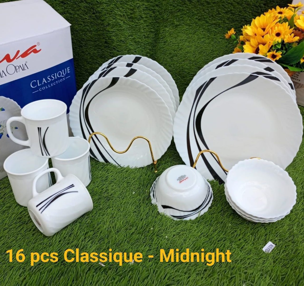 Diva 16 Pieces Classique Glass Dinner Set