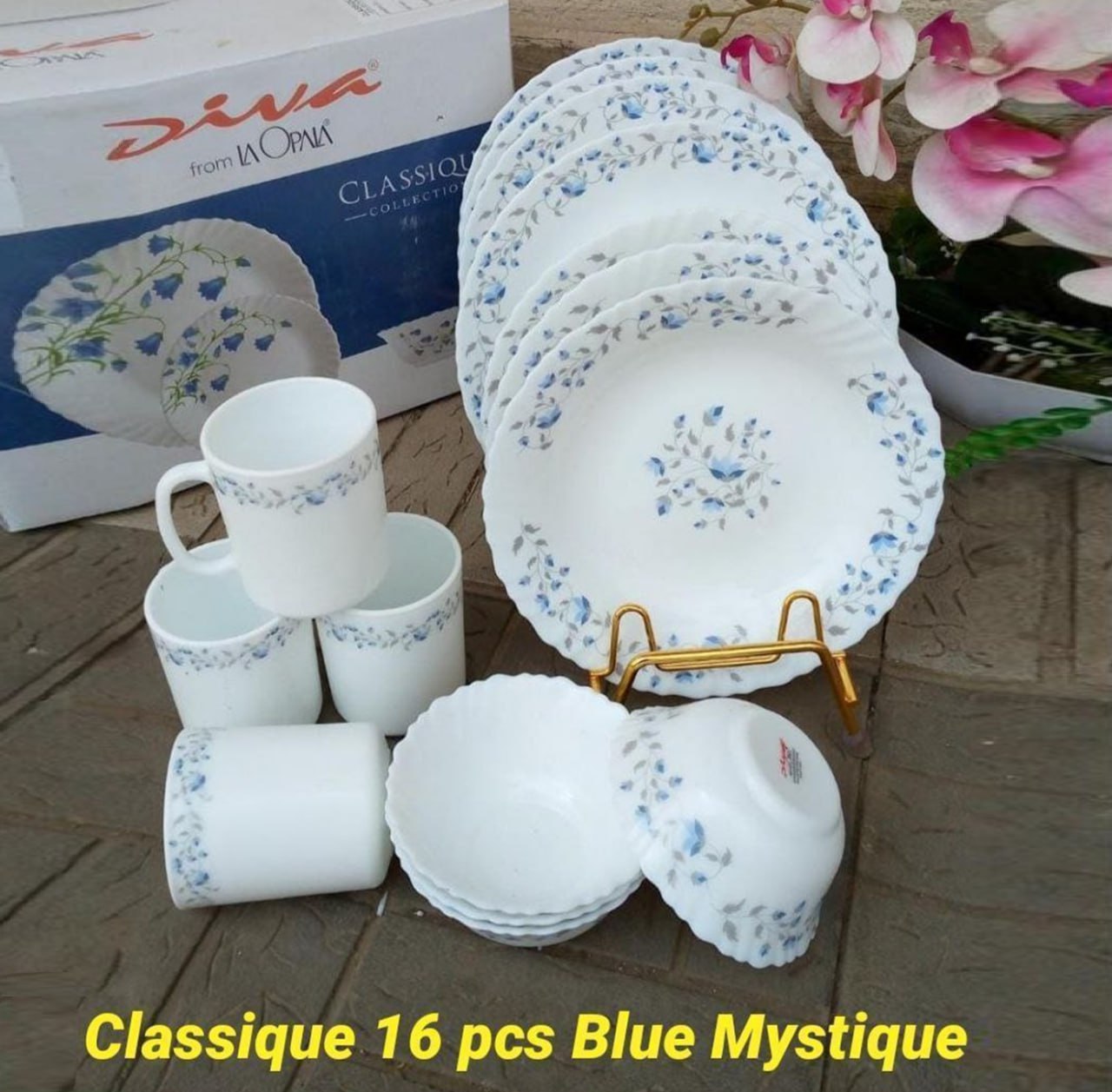 Diva 16 Pieces Classique Glass Dinner Set