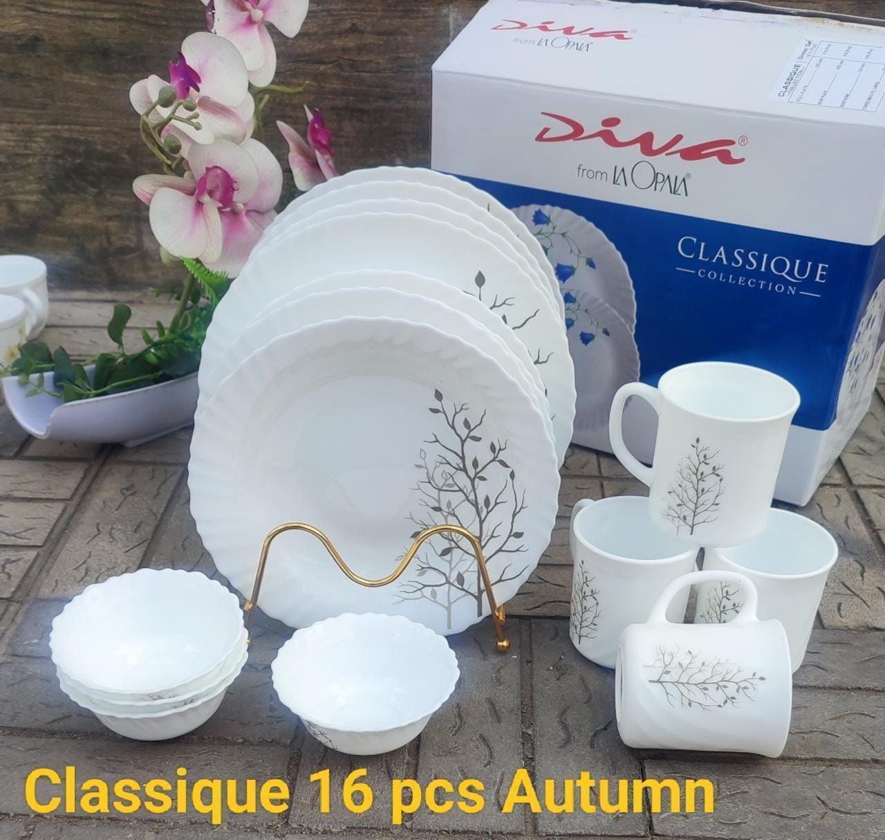 Diva 16 Pieces Classique Glass Dinner Set