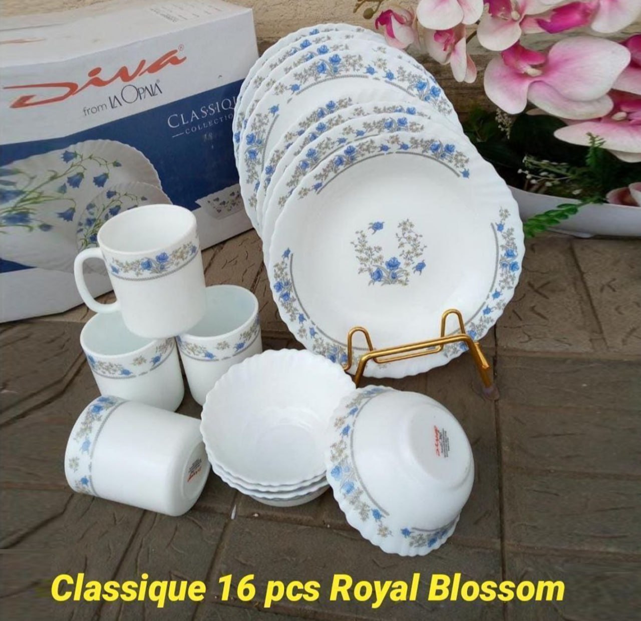 Diva 16 Pieces Classique Glass Dinner Set