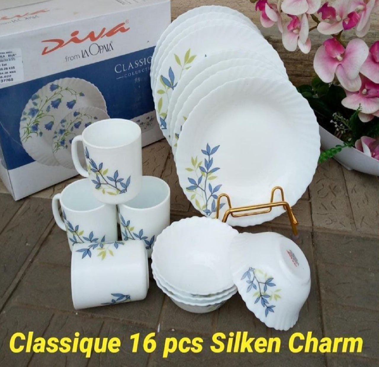 Diva 16 Pieces Classique Glass Dinner Set