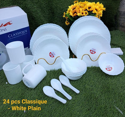 Diva 24 Pieces Classique Glass Dinner Set