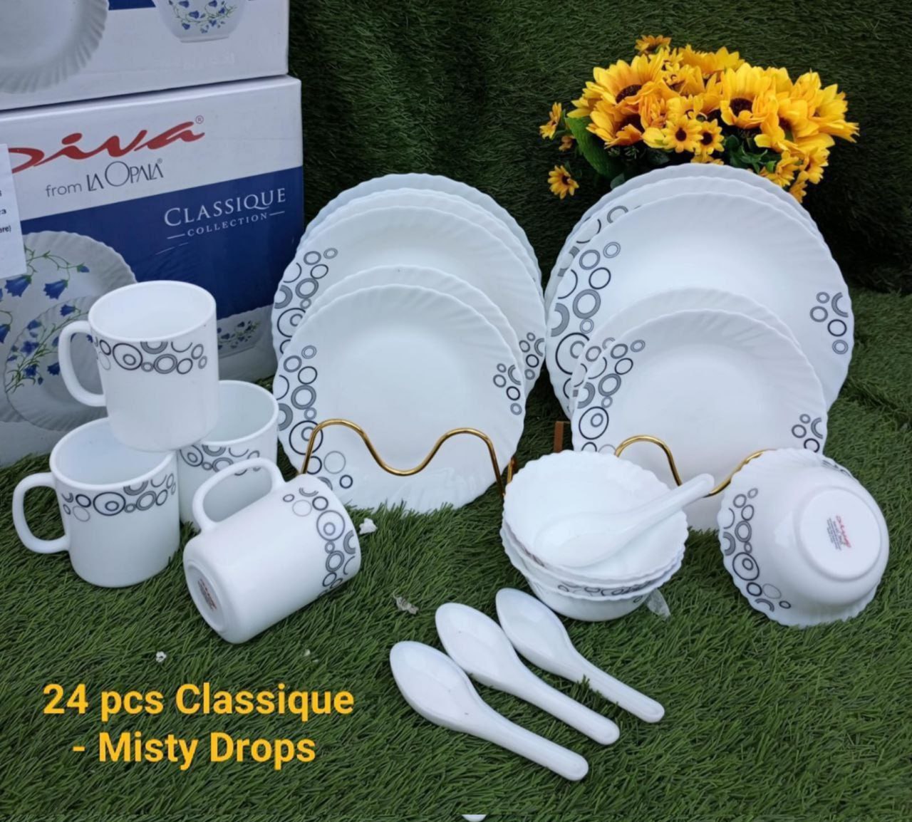 Diva 24 Pieces Classique Glass Dinner Set