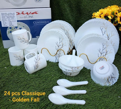 Diva 24 Pieces Classique Glass Dinner Set