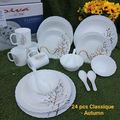 Diva 24 Pieces Classique Glass Dinner Set