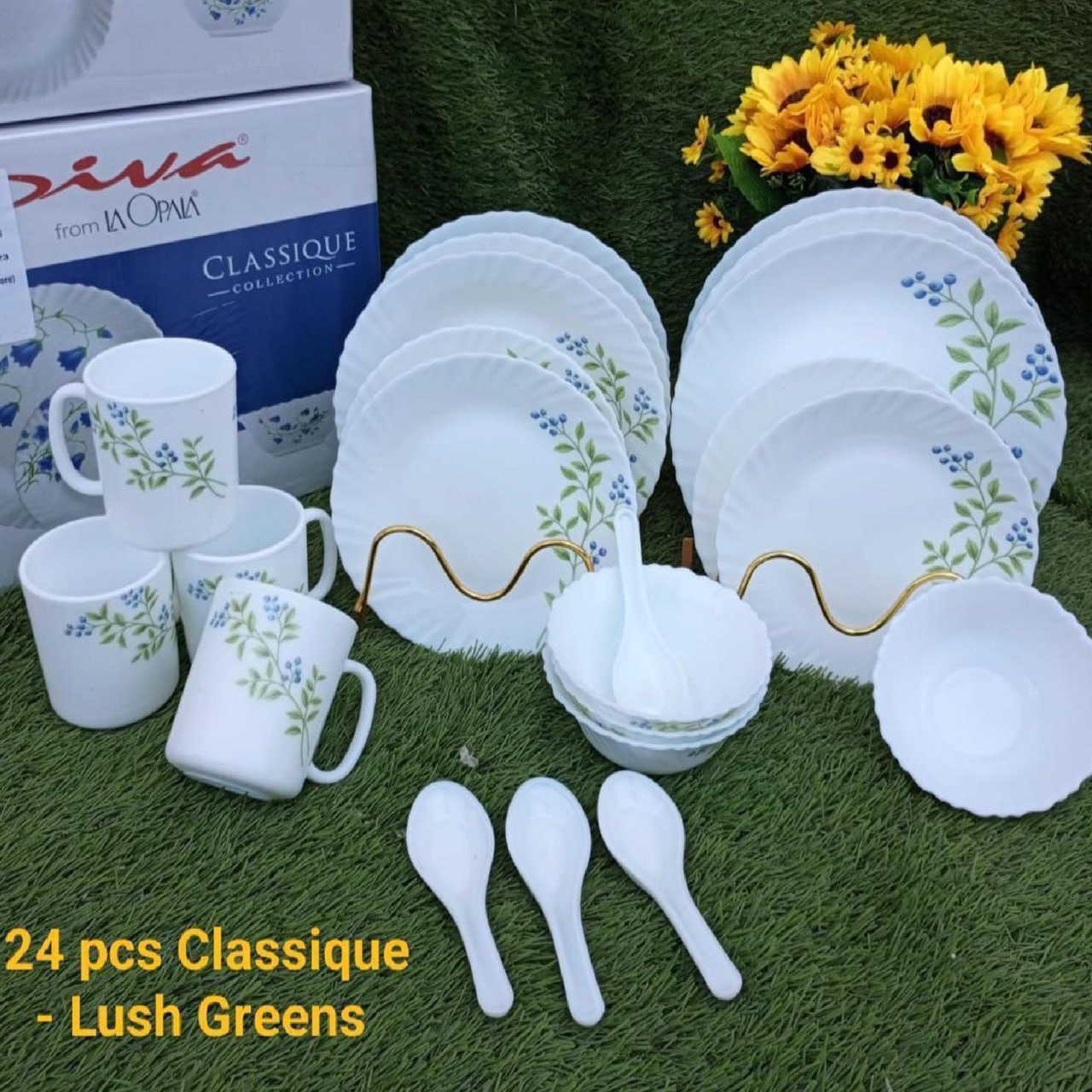 Diva 24 Pieces Classique Glass Dinner Set