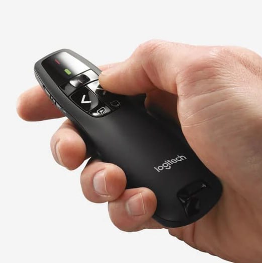 Logitech R400 Laser Presentation Remote For Basic Slide Navigation Pointer