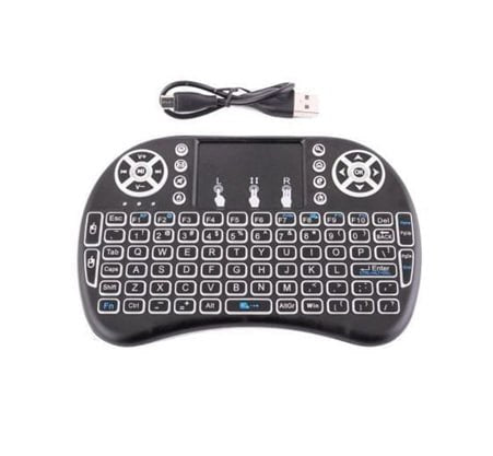 Wireless Mini Keyboard With Mouse Touchpad & Back-light For Android Box, Smart TV & Laptop