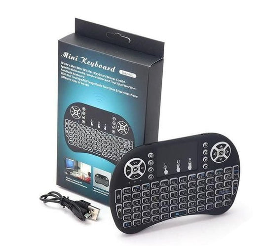 Wireless Mini Keyboard With Mouse Touchpad & Back-light For Android Box, Smart TV & Laptop