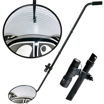 Under Vehicle Inspection Mirror with Telescoping Pole and LED Torch