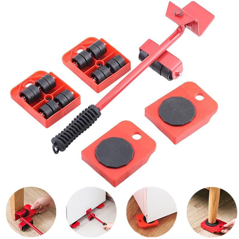 5 Pcs Set Heavy Furniture & Appliances Lifting Move Tools